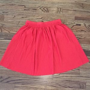 Orange Pleated H&M Skirt